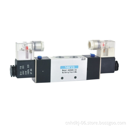 4V320-10-DC 12V 3/8" NPT 4 Way 2 Position Double Solenoid Valve